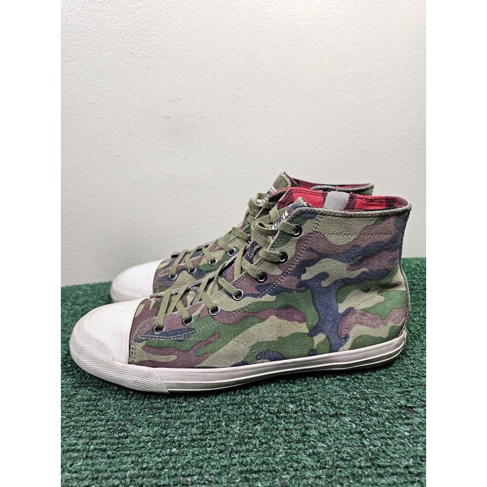Ralph Lauren Denim & Supply Risley Green Camouflage Mens 11 B Hi-Top Sneakers